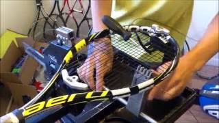 Stringing a Babolat Aero Pro Drive Tennis Racquet [upl. by Drofwarc]