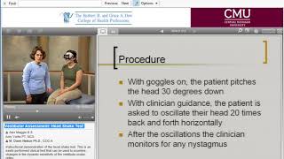 Vestibular Assessment Head Shake Test [upl. by Liva]