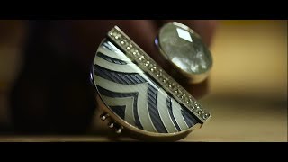 Cloisonne enamel Ring full making process Handmade Jewelry made by Sergejs Blinovs Jewelry enamels [upl. by Jonati163]