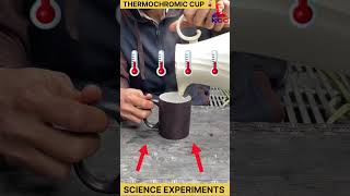 thermochromic cup  science experiment  experiment science physics shorts [upl. by Ainoek22]