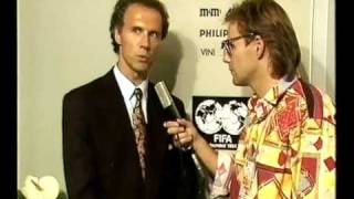 WM 1990 Beckenbauer gibt Interview nach HollandSpiel [upl. by Theis]