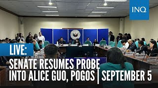 LIVE Senate resumes probe into Alice Guo Pogos  September 5 [upl. by Elletnahs]