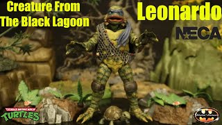 NECA TMNT Leonardo As Creature From The Black Lagoon Universal Monster Ninja Turtles Figure Review [upl. by Kan]