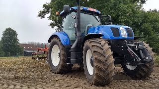 Cultivating with New Holland T6155 4K [upl. by Itaws]