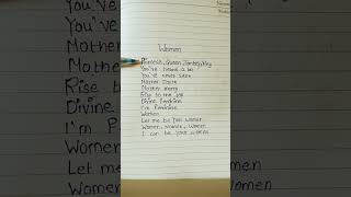 women lyrics [upl. by Calabresi908]