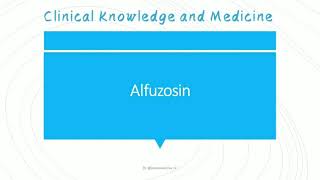 Alfuzosin  Indications Contraindications Cautions And Side Effects [upl. by Neenej]