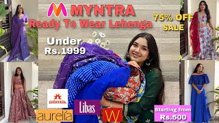 Best Designer Lehenga Ever😍 Fully Stitched Lehenga Under 2000 from Myntra😱  Myntra Haul [upl. by Jacobsohn]