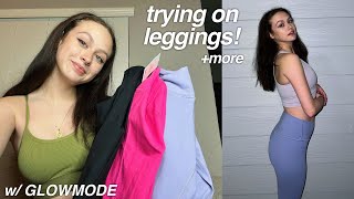 testing out GLOWMODEs leggings try on haul [upl. by Willard210]