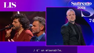 LIS Sanremo 2024  Renga e Nek cantano Pazzo di te [upl. by Hardner]