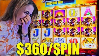 My GREATEST Night EVER on Buffalo Gold Slot Machine Up to 360Spins [upl. by Alaik]