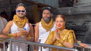 Bigg Boss Fame Goldman Sunny Nana Spotted At Tirumala Temple With His Family [upl. by Durante]