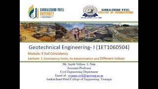 Geotechnical EngineeringIL1 Soil Consistency [upl. by Llerrit]