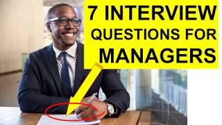 7 MANAGER Interview Questions and Answers PASS [upl. by Fairley329]