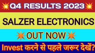 Salzer Electronics Q4 Results 2023 🔴 Salzer Electronics Result 🔴 Salzer Electronics Latest News [upl. by Nahte856]