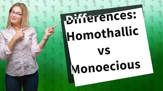 Is homothallic and monoecious the same [upl. by Noseyt]