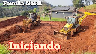 Começando a terraplanagem do nosso barracão [upl. by Nnylf]