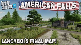 “AMERICAN FALLS” FS22 MAP TOUR  NEW MOD MAP  Farming Simulator 22 Review PS5 [upl. by Turk749]