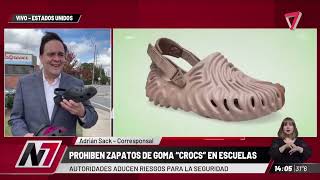 INSÓLITO en ESTADOS UNIDOS está PROHIBIDO ir a la ESCUELA con las FAMOSAS quotCROCSquot [upl. by Kemble]