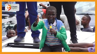 Young boy steals show at Azimio La Umoja rally in Vihiga [upl. by Rofotsirk]