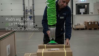 Piab’s ergonomic piLIFT®SMART lifts the loads at Armatec [upl. by Sybil]