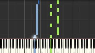 Axel F from Beverley Hills Cop the Crazy Frog Harold Faltermeyer Piano Tutorial Synthesia [upl. by Kaspar235]