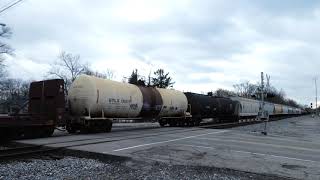 Trains on Rosemont Garden with SD70M2 and SD60I  Lexington KY [upl. by Felt449]