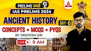 Ancient History MCQsPYQs Detailed Concepts for UPSC Pre 2024 By Deepesh Sir [upl. by Portuna]