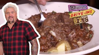 Guy Fieri Eats Irish Guinness Stew in Atlantic Beach  Diners DriveIns and Dives  Food Network [upl. by Julis]