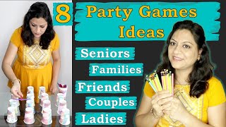 8 Party Games Ideas  Minute to win it  Indoor Games for Family at Home  Kitty party games 2022 [upl. by Tower]