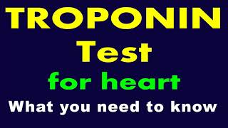 Troponin test for heart  Blood troponin test  Cardiac Troponin  Normal troponin level [upl. by Lai799]