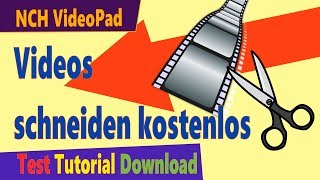 Kostenloses VideoSchnittprogramm  VideoPad Test amp Download Deutsch [upl. by Alida367]