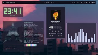 Arch Linux Gnome Desktop WorkflowCatppuccin  Topbar Tutorial [upl. by Zoilla]