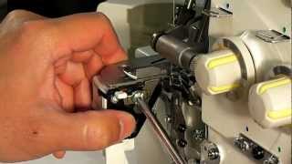 TOYOTA overlocker SL1TX Series SL3335 amp L3487  How to change the lower knife [upl. by Weisbrodt]