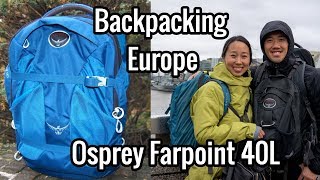 Packing My Osprey Farpoint 40L 2 weeks in Europe Winter [upl. by Lednik]