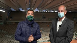 Lactualité sportive  Linterview de Guy Forget à Roland Garros [upl. by Wedurn]