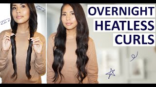 Heatless Curls Overnight Life Hack  how to do super easy heatless curls over night [upl. by Emerald]