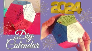 Diy Calendar 2024How to make a desk calendar Diy Paper craft for school project [upl. by Zaslow543]