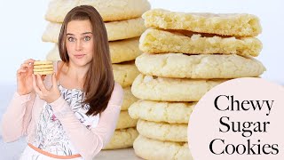 SOFT CHEWY SUGAR COOKIES The only chewy sugar cookie recipe youll ever need [upl. by Naitsirhk]