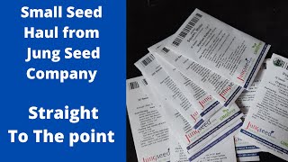 Small seed haul from Jung seed Company  Straight to the point [upl. by Annola]