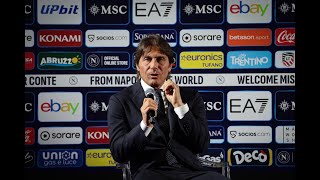 Conte si presenta «Voglio un Napoli con la faccia incazzata Kvara resta Ibra Ecco cosa penso…» [upl. by Ralfston]