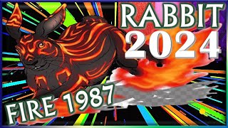 ✪ Rabbit Horoscope 2024 ➤ Fire Rabbit 1987  January 29 1987 to February 16 1988 [upl. by Lunetta]