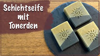 Naturseife selber machen  Tonerde  Schichtseife  layered soap no talking [upl. by Goeger]