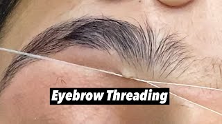 Eyebrow shaping tutorial for beginners  How to thread eyebrows [upl. by Oelgnaed452]