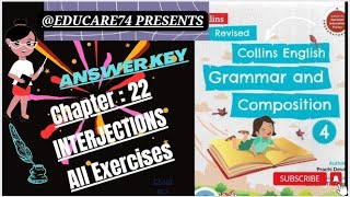 4th Chapter 22  Interjections Class 4th Collins English Grammr n Composition [upl. by Suollecram]