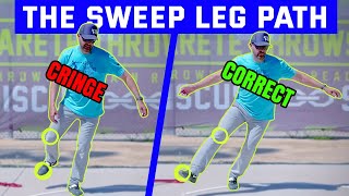 Sweep Leg Wide Vs Narrow  Discus throw amp Shot Put SpinRotational [upl. by Amilb]