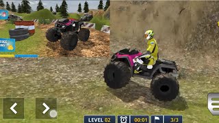 ATV Quad Bike Driving 4x4 Game  do offroading stunts parking racing on dirt tracks HD android [upl. by Platon]