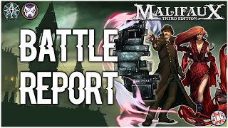 Malifaux Battle Report Explorers Society vs Neverborn [upl. by Hayilaa]