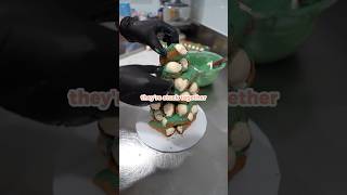 How we make a Cannoli Christmas Tree cake pastry dessert cannoli recipe christmas food [upl. by Malissa]