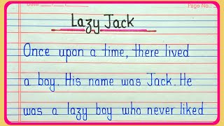 Jack story writing in english  Short English story  2 Page english writing  Stories handwriting [upl. by Elysia]