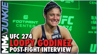 Loopy Godinez feels shes fighting on a whole other level after dominant victory  UFC274 [upl. by Wenger]